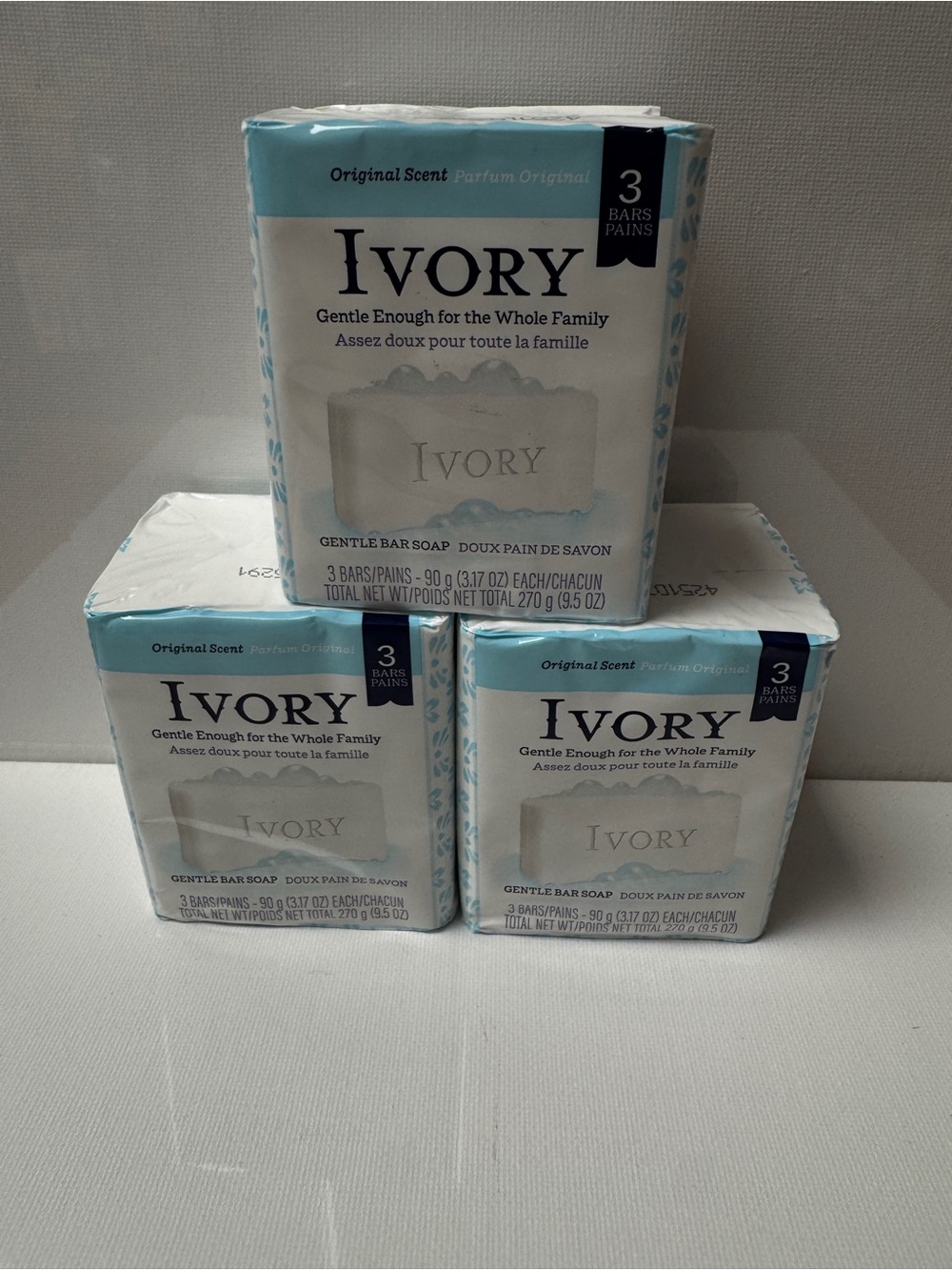 IVORY Gentle Bar soap 3 x 3.17oz ~3 pk